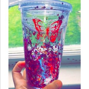Butterfly snow globe tumbler